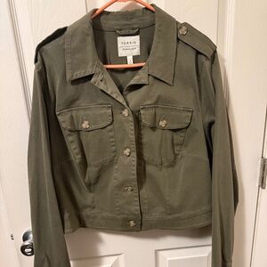 Like new Torrid cropped Military style jacket